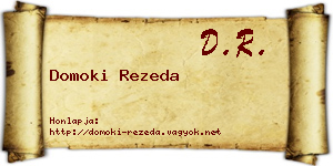 Domoki Rezeda névjegykártya